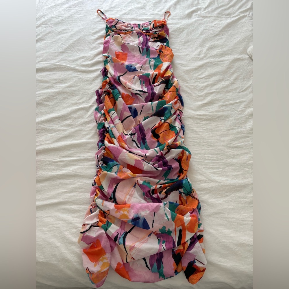 PrettyLittleThing Multicolor Abstract Dress. - Picture 5 of 5